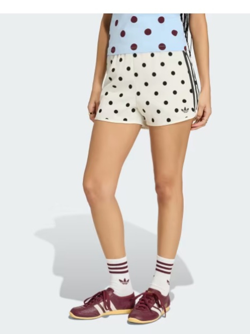 Adidas Polka Dots Sprinter Shorts - Off White NWT Size XS